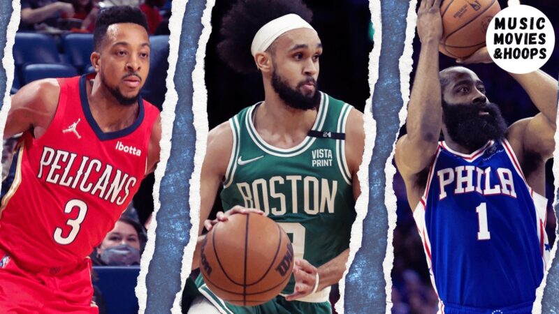 derrick White, C.J. McCollum, James Harden